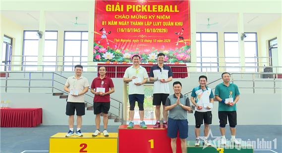 ​Sôi nổi, hào hứng giải Pickleball chào mừng 81 năm ngày truyền thống LLVT Quân khu 1