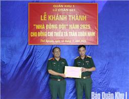 Lữ đoàn Thông tin 601 khánh thành “Nhà đồng đội” tặng quân nhân có hoàn cảnh khó khăn
