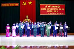 Trường Quân sự Quân khu: 50 học viên bồi dưỡng kiến thức quốc phòng và an ninh đối tượng 2 hoàn thành khóa học