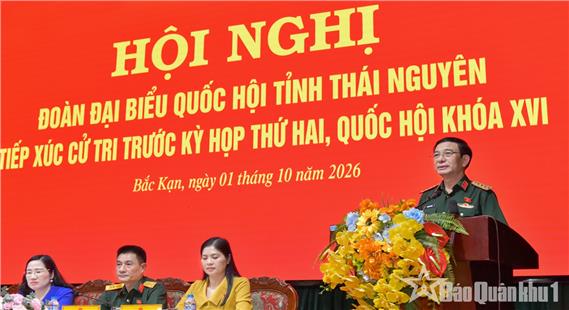 Đại tướng Phan Văn Giang tiếp xúc cử tri tại tỉnh Thái Nguyên