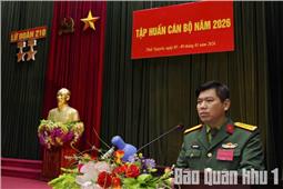 Lữ đoàn Phòng không 210 khai mạc tập huấn cán bộ năm 2026