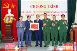 Quân khu thăm, tặng quà cấp ủy, chính quyền, nhân dân và LLVT các xã trên địa bàn tỉnh Thái Nguyên