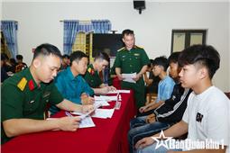 Xã Quang Sơn tổ chức đăng ký nghĩa vụ quân sự năm 2026