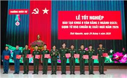 Trường Quân sự Quân khu tổ chức Lễ tốt nghiệp lớp đào tạo văn bằng 2 ngành quân sự cơ sở và đào tạo sĩ quan dự bị
