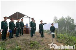 Trung tướng Trương Mạnh Dũng kiểm tra tiến độ dự án thao trường huấn luyện, diễn tập của Sư đoàn 346