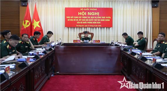 Bộ Quốc phòng tổ chức Hội nghị thúc đẩy cung cấp thông tin, dịch vụ công trực tuyến, số hóa hồ sơ, kết quả giải quyết thủ tục hành chính của Bộ Quốc phòng năm 2026