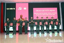 Cục Chính trị trao quyết định thăng quân hàm, nâng lương năm 2026