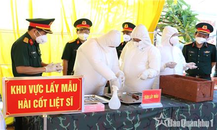 Tỉnh Lạng Sơn lấy mẫu sinh phẩm hài cốt liệt sĩ chưa xác định danh tính phục vụ giám định ADN