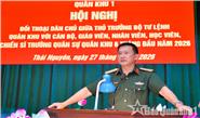 Trung tướng La Công Phương đối thoại dân chủ tại Trường Quân sự Quân khu 1