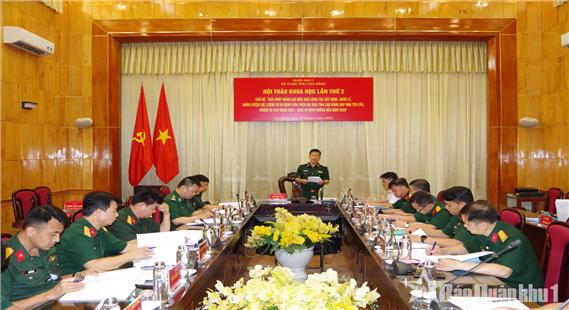 Thiếu tướng Đàm Minh Tuân chủ trì hội thảo khoa học