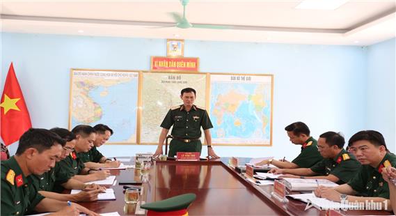 Đoàn công tác Quân khu kiểm tra hoạt động công tác Đảng, công tác chính trị tại Trung đoàn 123