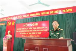 Lữ đoàn 601 tăng cường giáo dục chính trị, quản lý tư tưởng, duy trì kỷ luật và bảo đảm an toàn