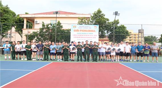 Sôi nổi giải Pickleball Cục Chính trị Quân khu 1