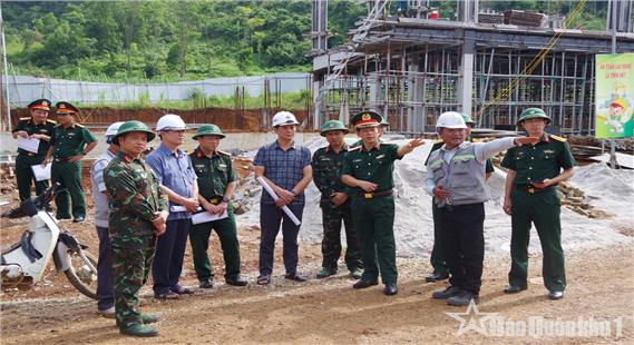 Thiếu tướng Đàm Minh Tuân kiểm tra tiến độ xây dựng các trường liên cấp khu vực biên giới tỉnh Cao Bằng