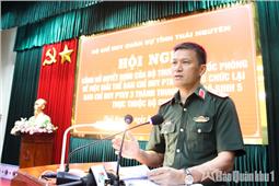 Công bố quyết định giải thể Ban Chỉ huy Phòng thủ khu vực, thành lập Trung đoàn bộ binh trực thuộc Bộ CHQS tỉnh