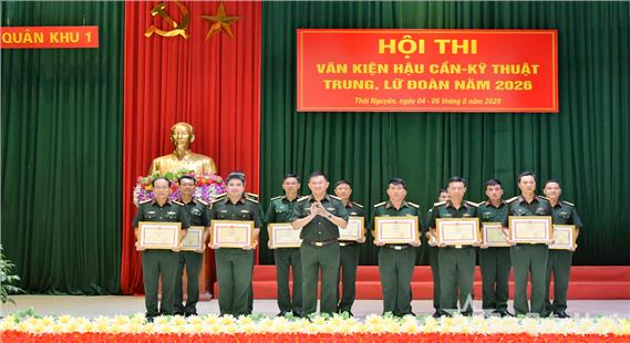 Quân khu 1 bế mạc Hội thi văn kiện hậu cần – kỹ thuật trung, lữ đoàn năm 2026