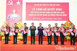 Công bố quyết định đổi tên Bộ CHQS tỉnh Bắc Ninh thành Bộ CHQS thành phố Bắc Ninh