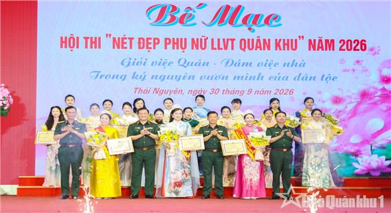 Rực rỡ sắc màu trong hội thi “Nét đẹp phụ nữ LLVT Quân khu” năm 2026